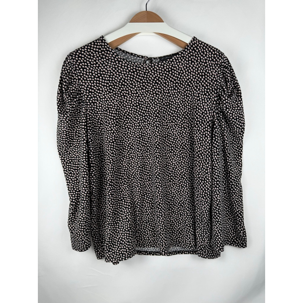 Women's Adrianna Papell Blouse Black/Pink Print Size XL $12 w/$25 purchase